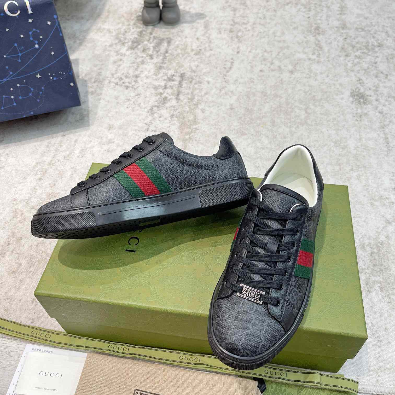 Gucci Ace Sneaker With Web - DopestKickz