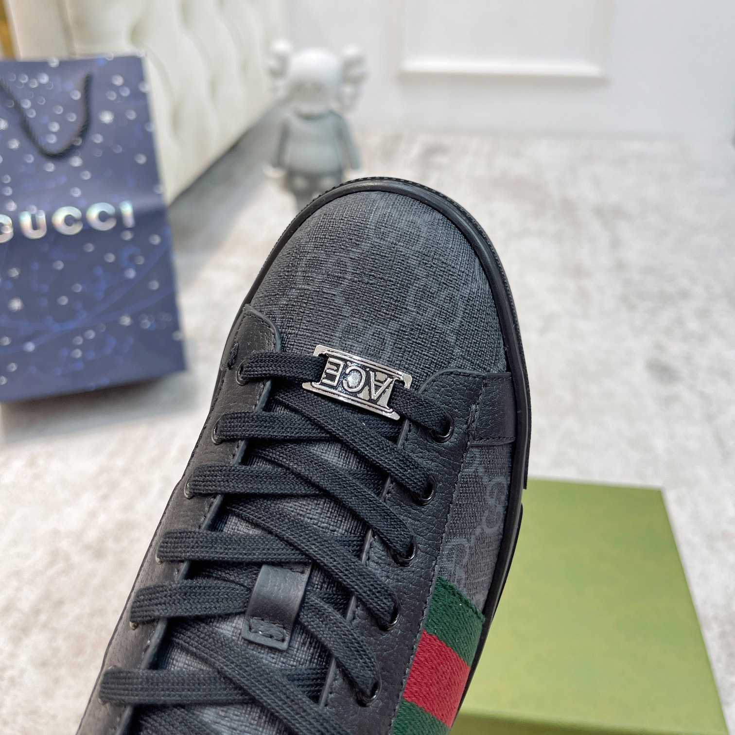 Gucci Ace Sneaker With Web - DopestKickz