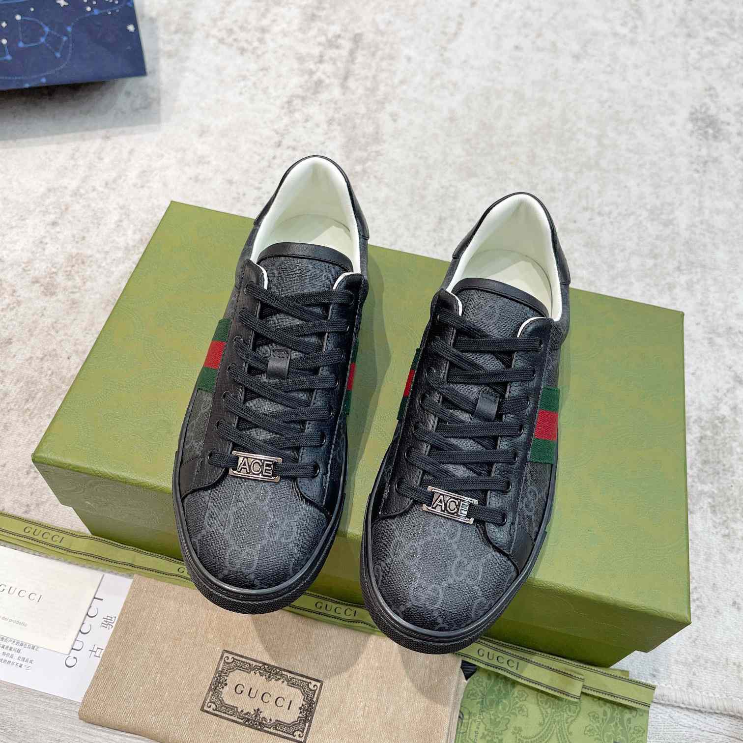Gucci Ace Sneaker With Web - DopestKickz