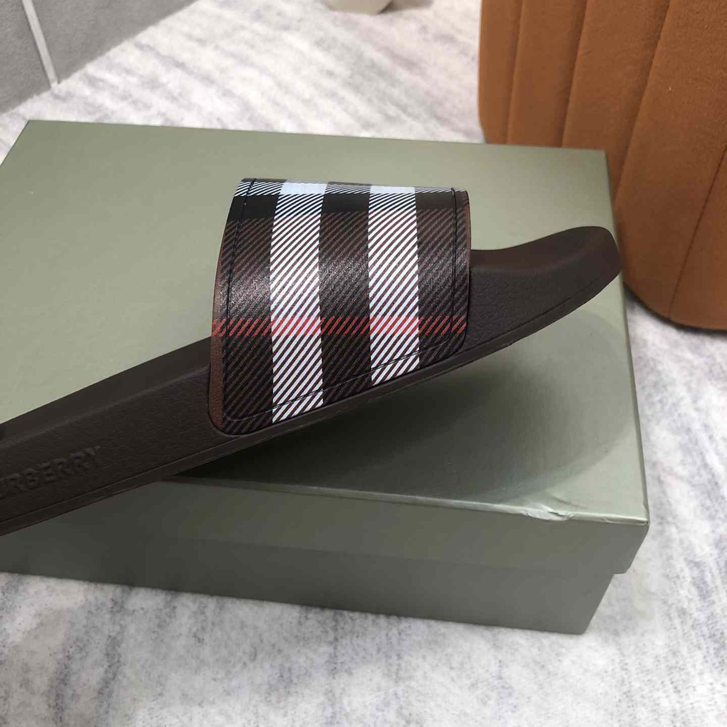 Burberry Check Print Slides - DopestKickz