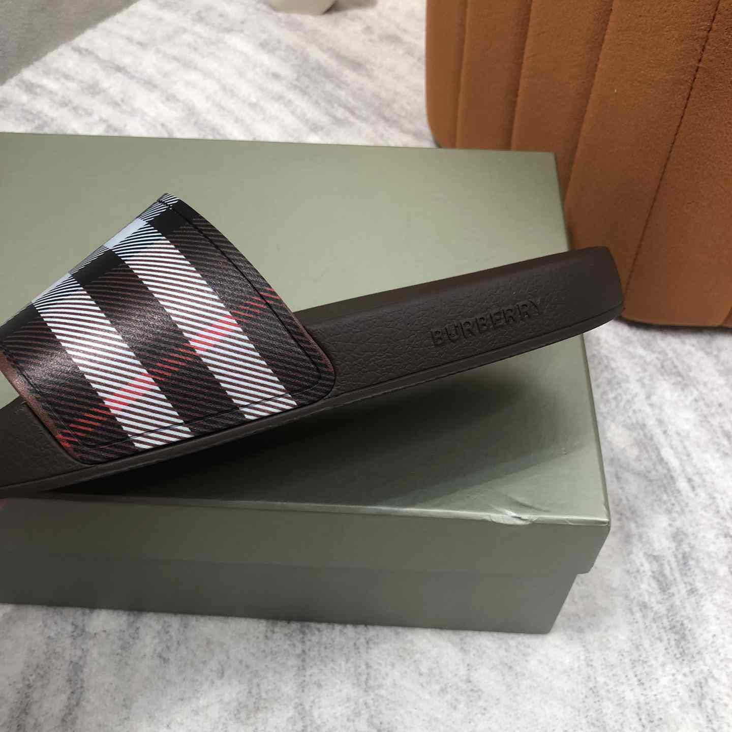 Burberry Check Print Slides - DopestKickz