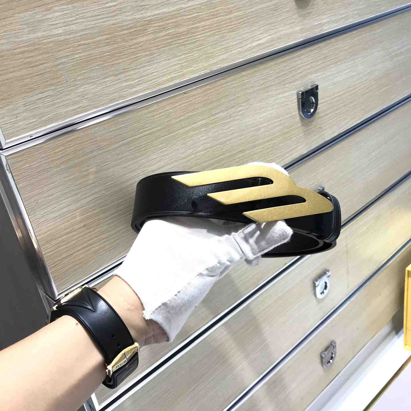 Balenciaga 3B Belt In Black  - DopestKickz