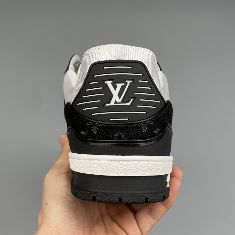 Louis Vuitton Trainer Sneaker In Blakc&White(Upon UK Size) - DopestKickz