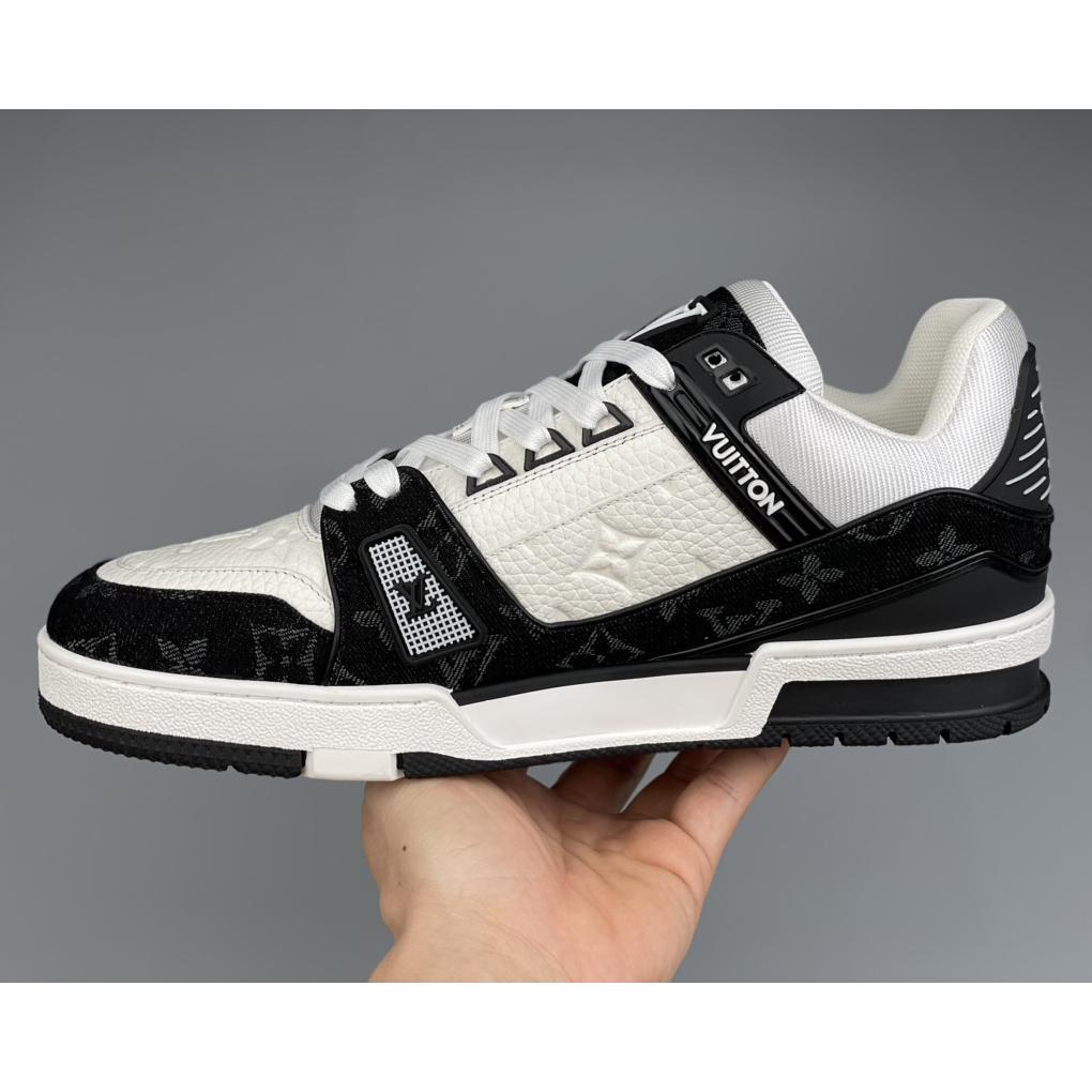 Louis Vuitton Trainer Sneaker In Blakc&White(Upon UK Size) - DopestKickz