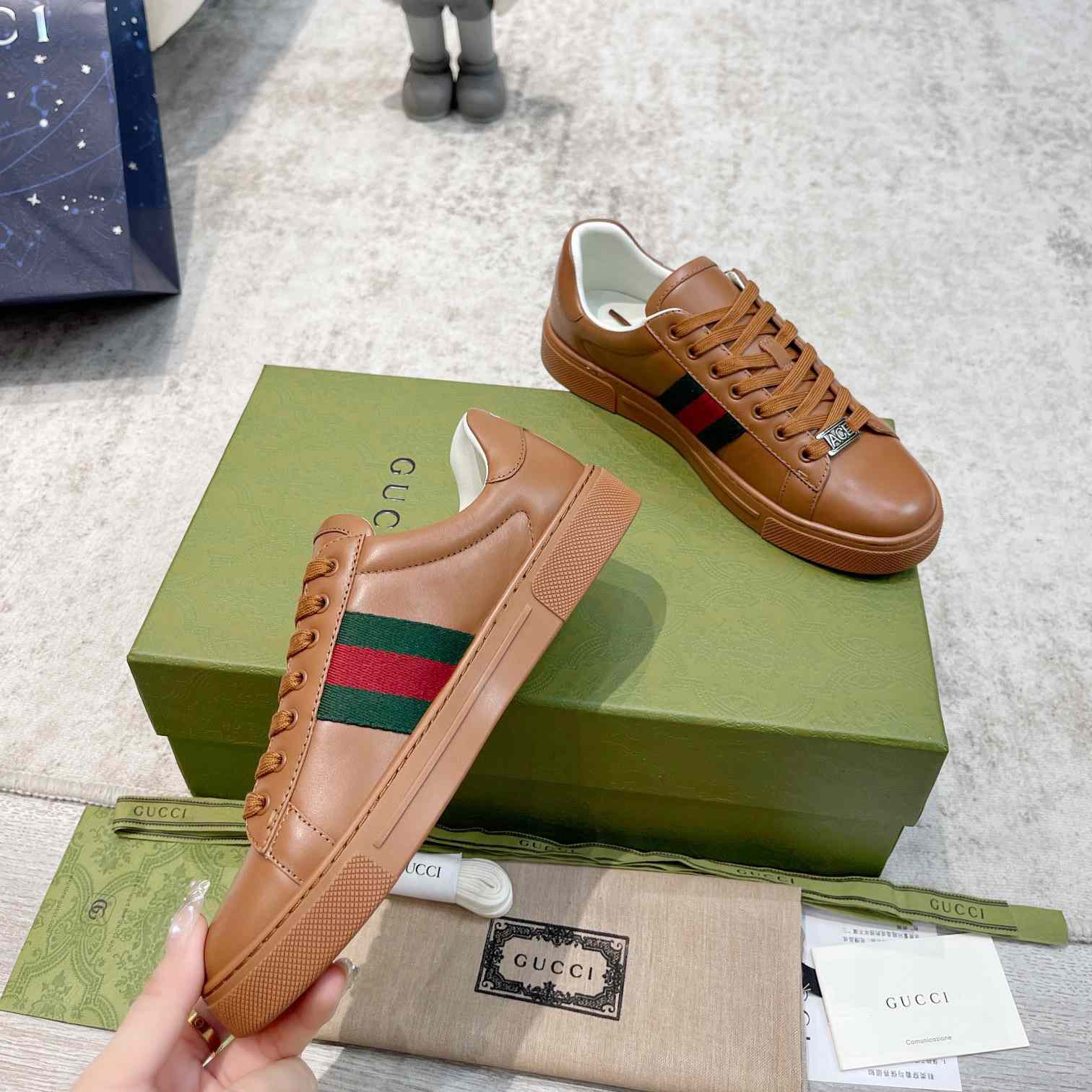 Gucci Ace Sneaker With Web (upon uk size) - DopestKickz