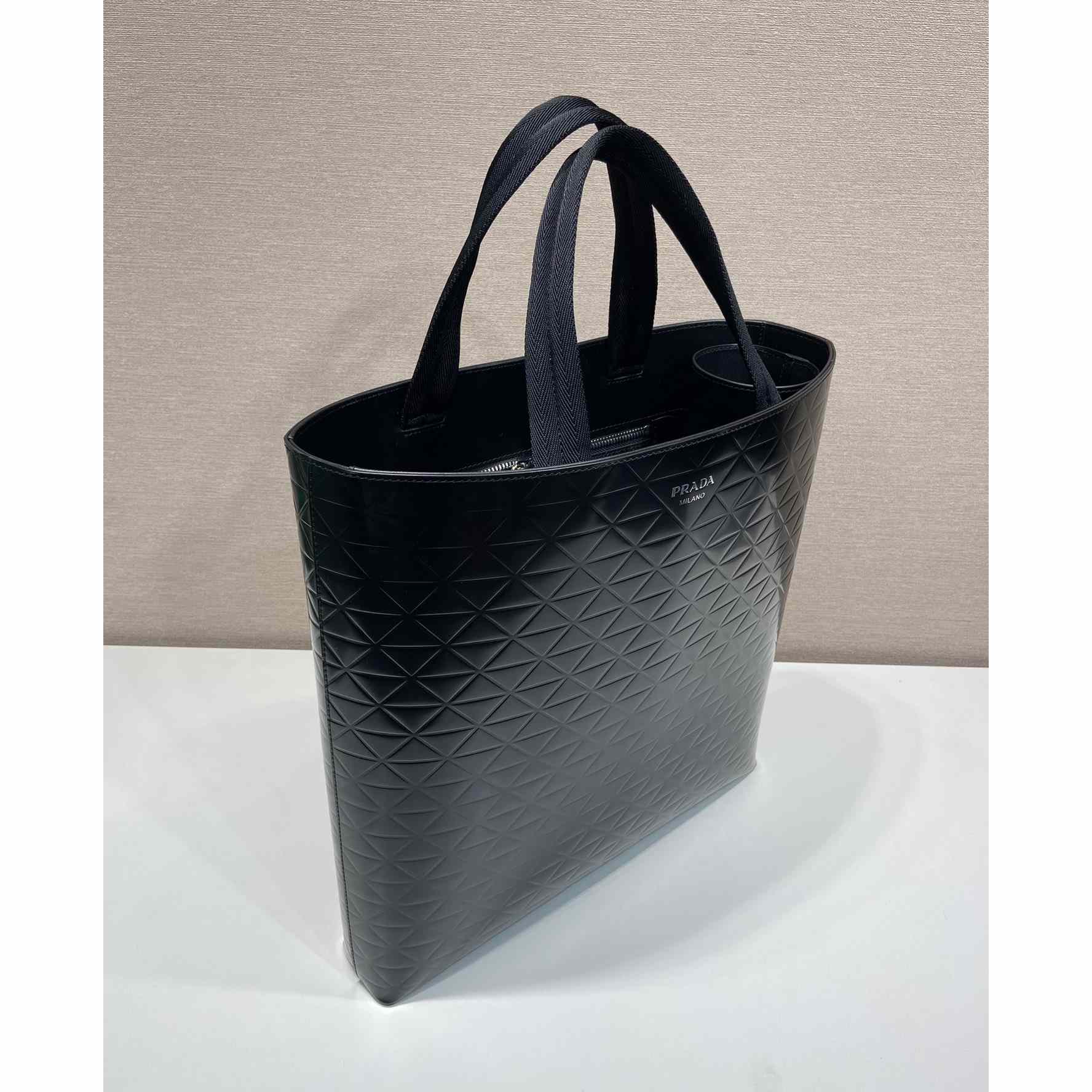 Prada Brushed Leather Tote Bag With Water Bottle - DopestKickz