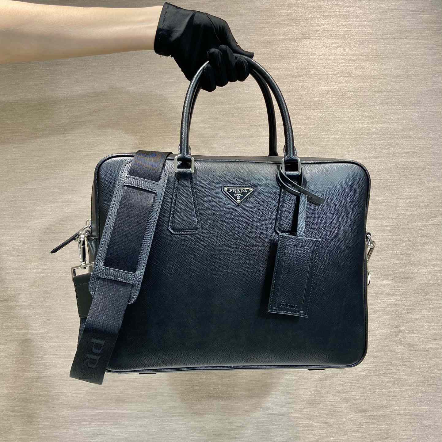 Prada Saffiano Leather Work Bag - DopestKickz