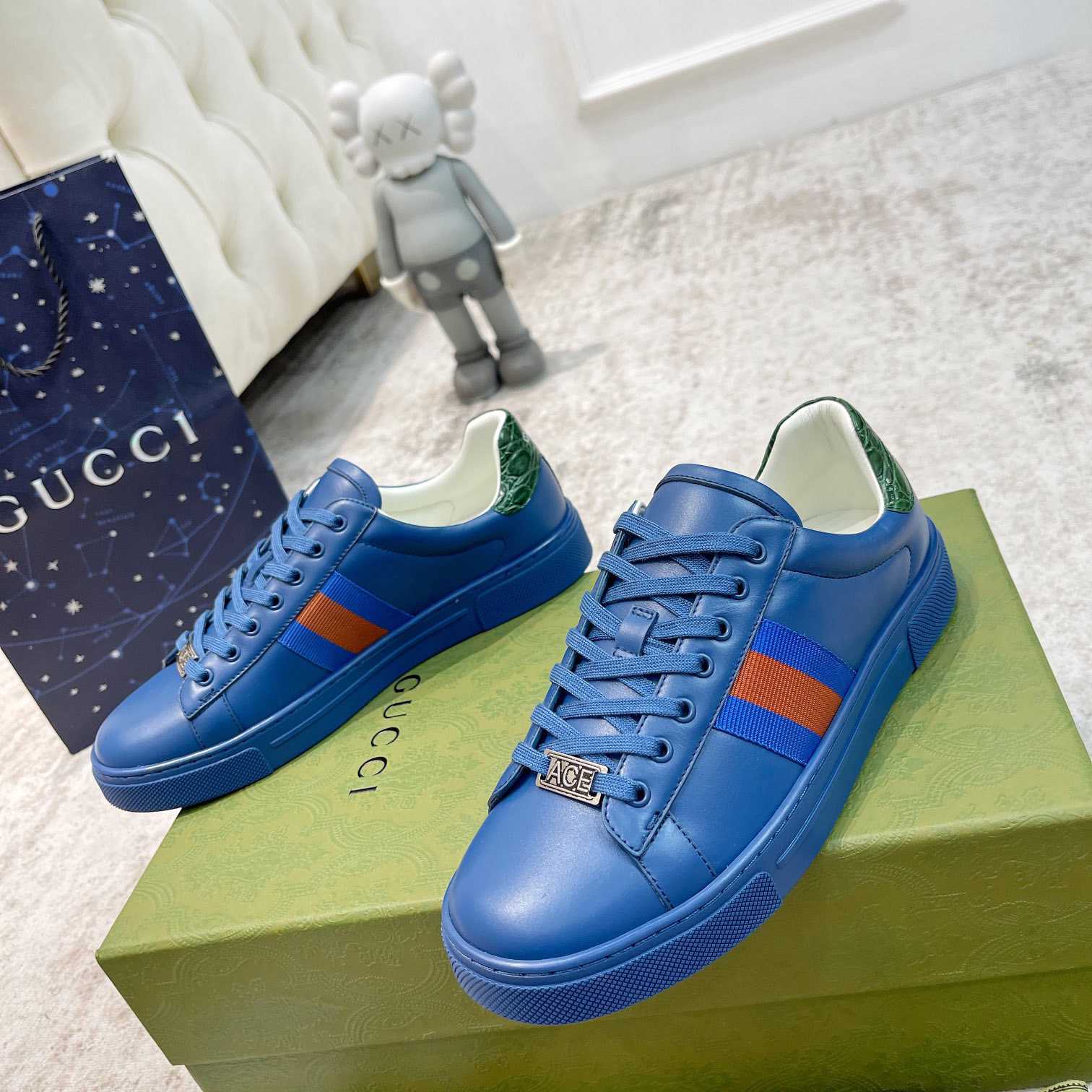 Gucci Ace Sneaker With Web - DopestKickz