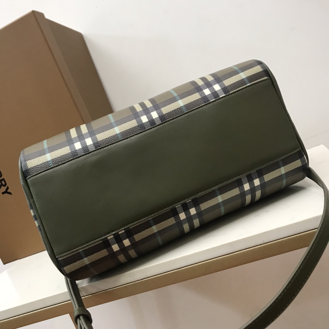 Burberry Check Medium Bowling Bag  - DopestKickz