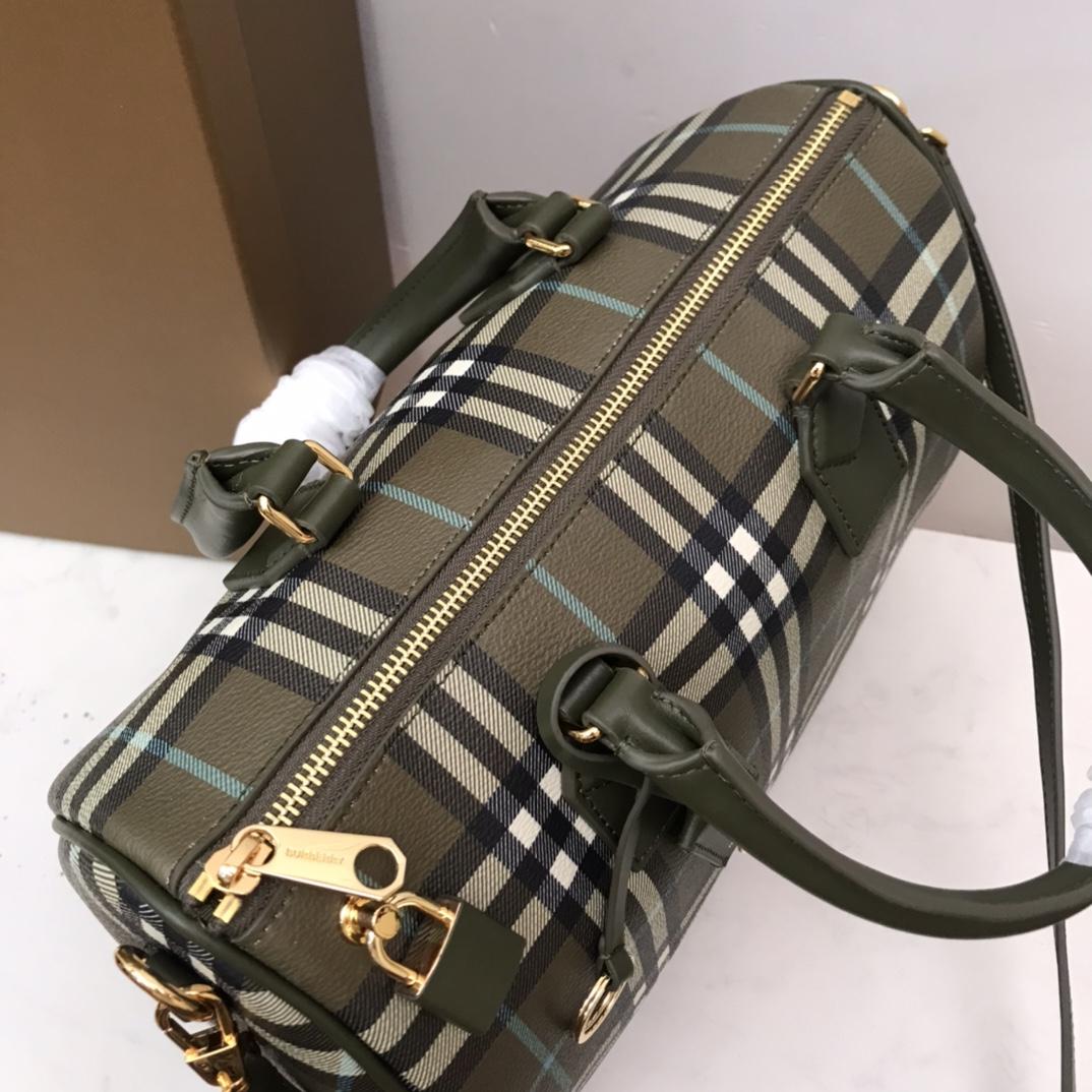 Burberry Check Medium Bowling Bag  - DopestKickz