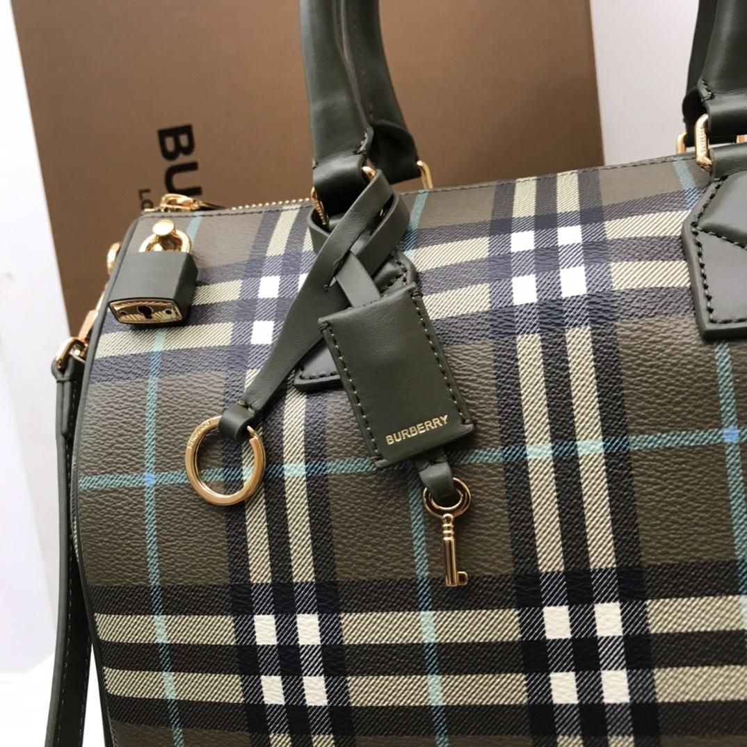 Burberry Check Medium Bowling Bag  - DopestKickz