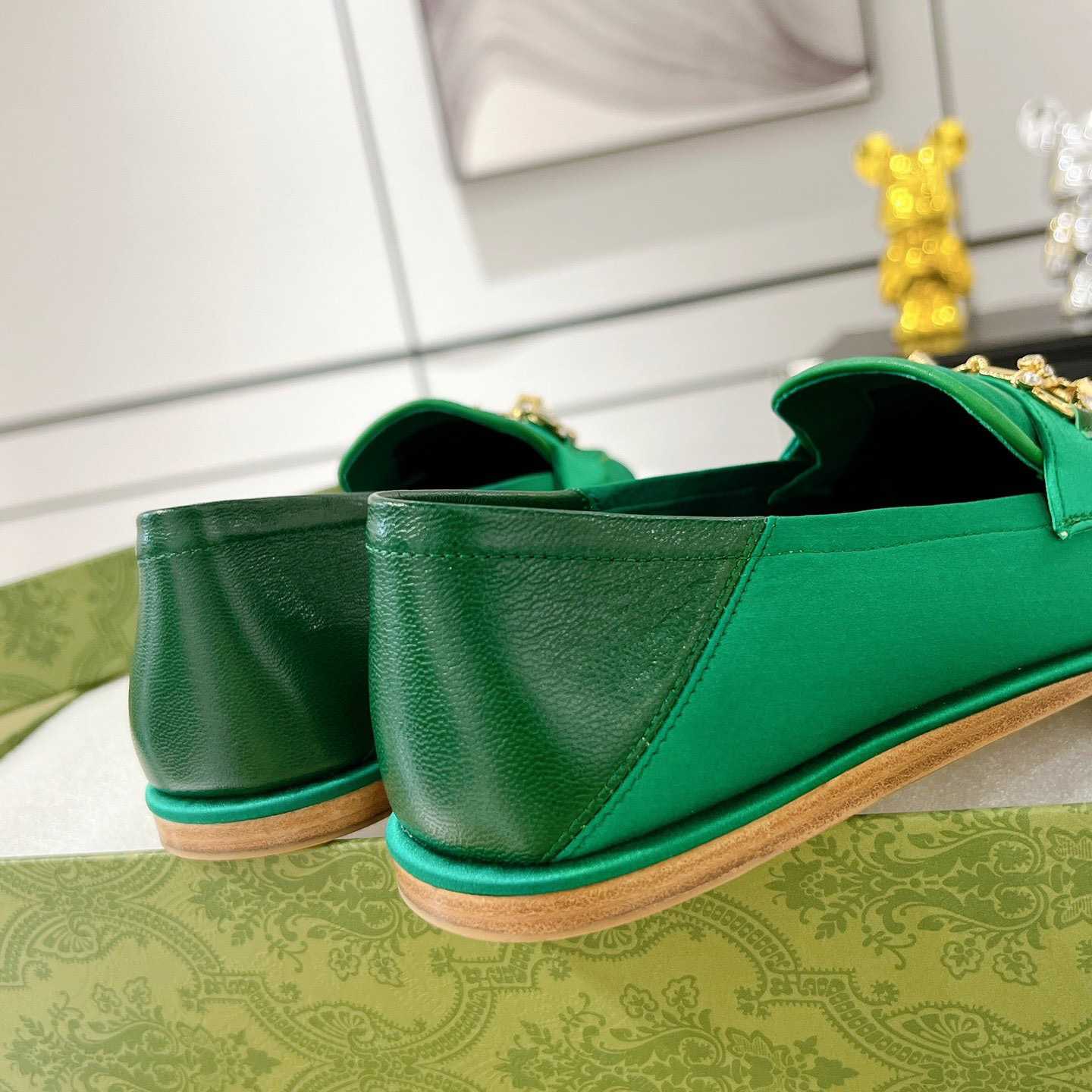 Gucci Women's Horsebit Loafer With Crystals - DopestKickz