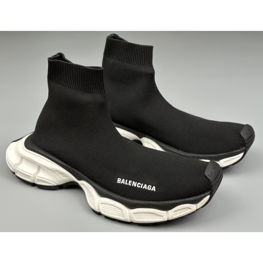 Balenciaga 3XL Sock Recycled Knit Sneaker In Black  - DopestKickz
