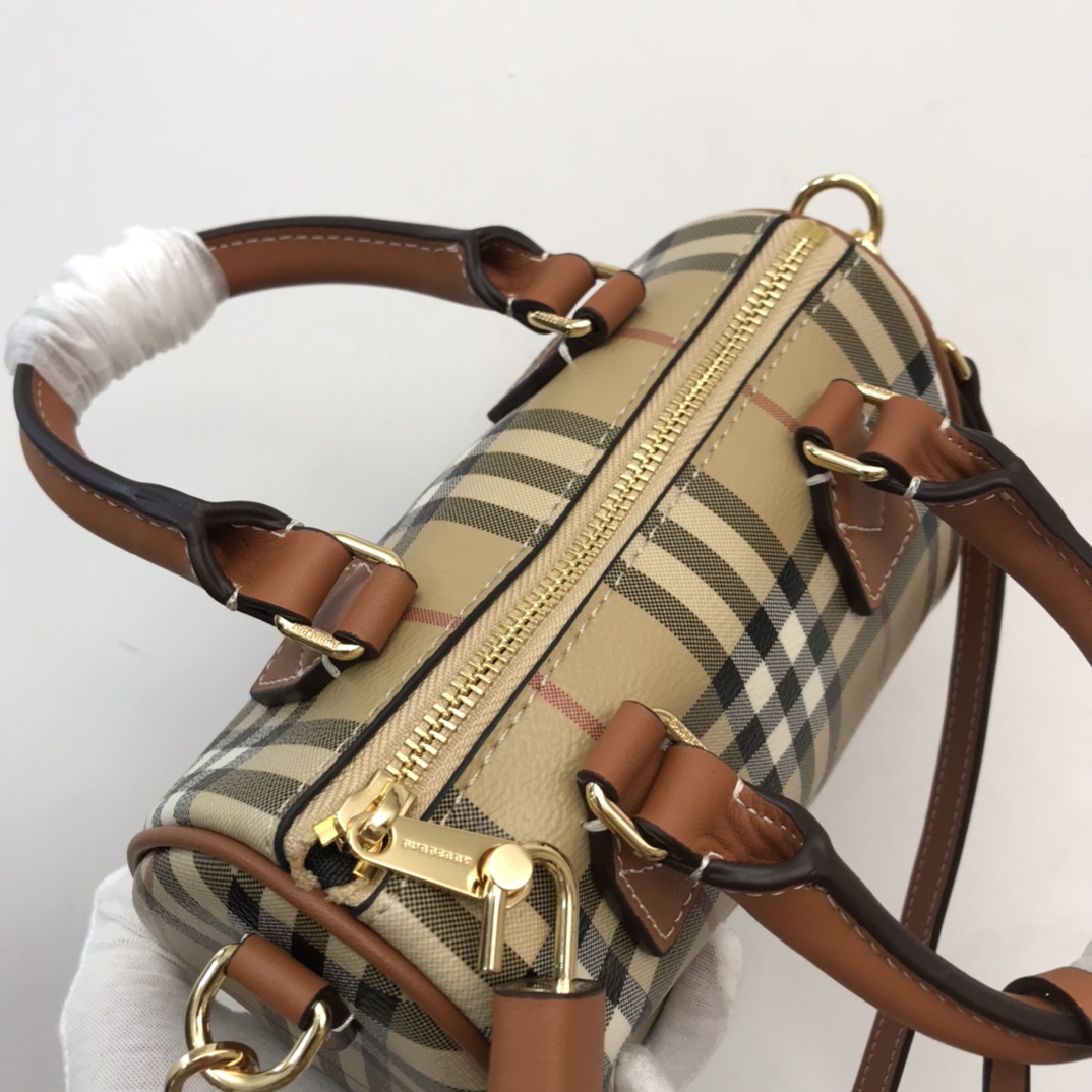 Burberry Check Mini Bowling Bag - DopestKickz
