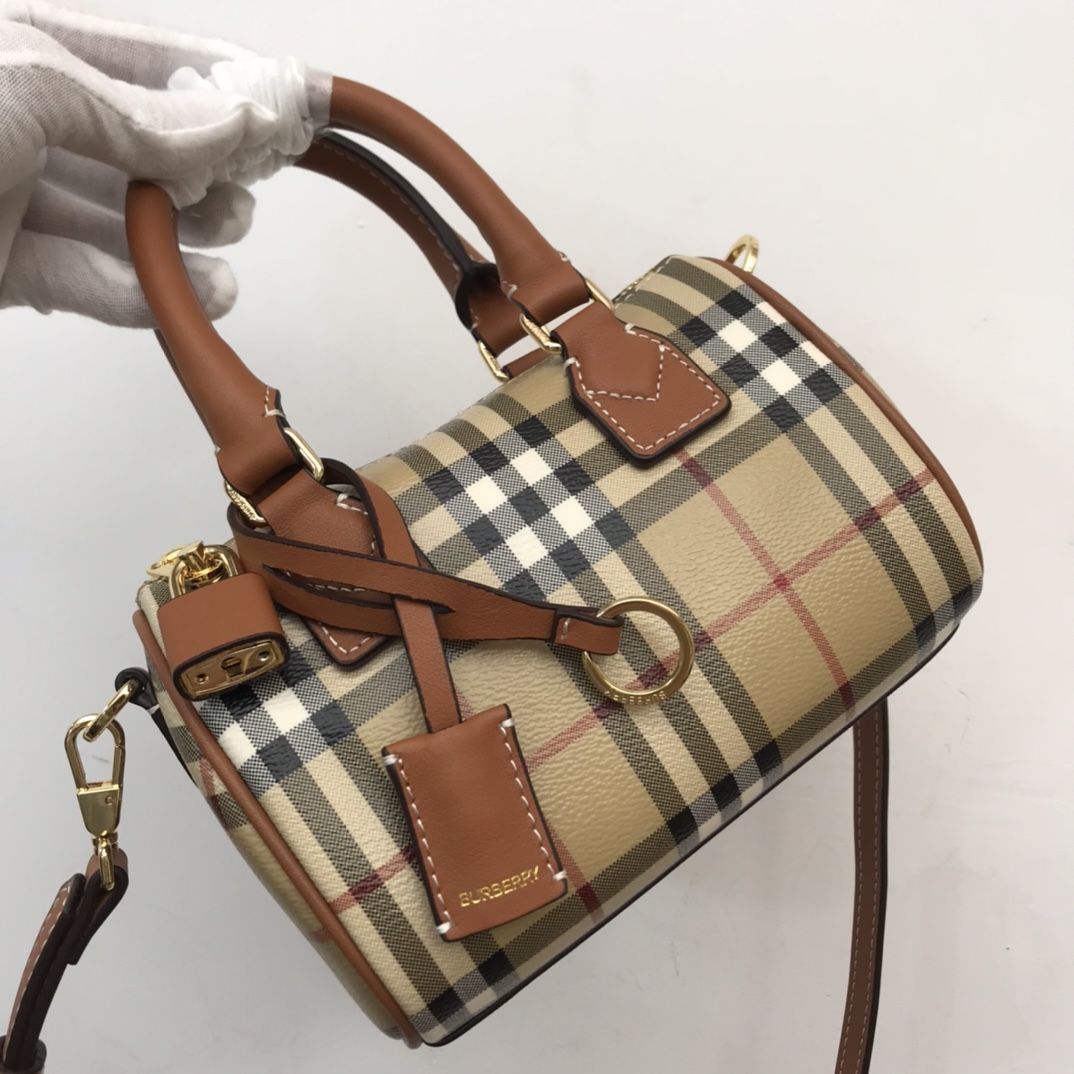 Burberry Check Mini Bowling Bag - DopestKickz