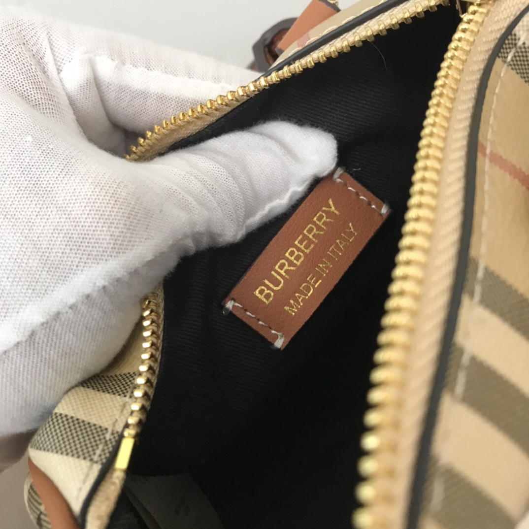 Burberry Check Mini Bowling Bag - DopestKickz