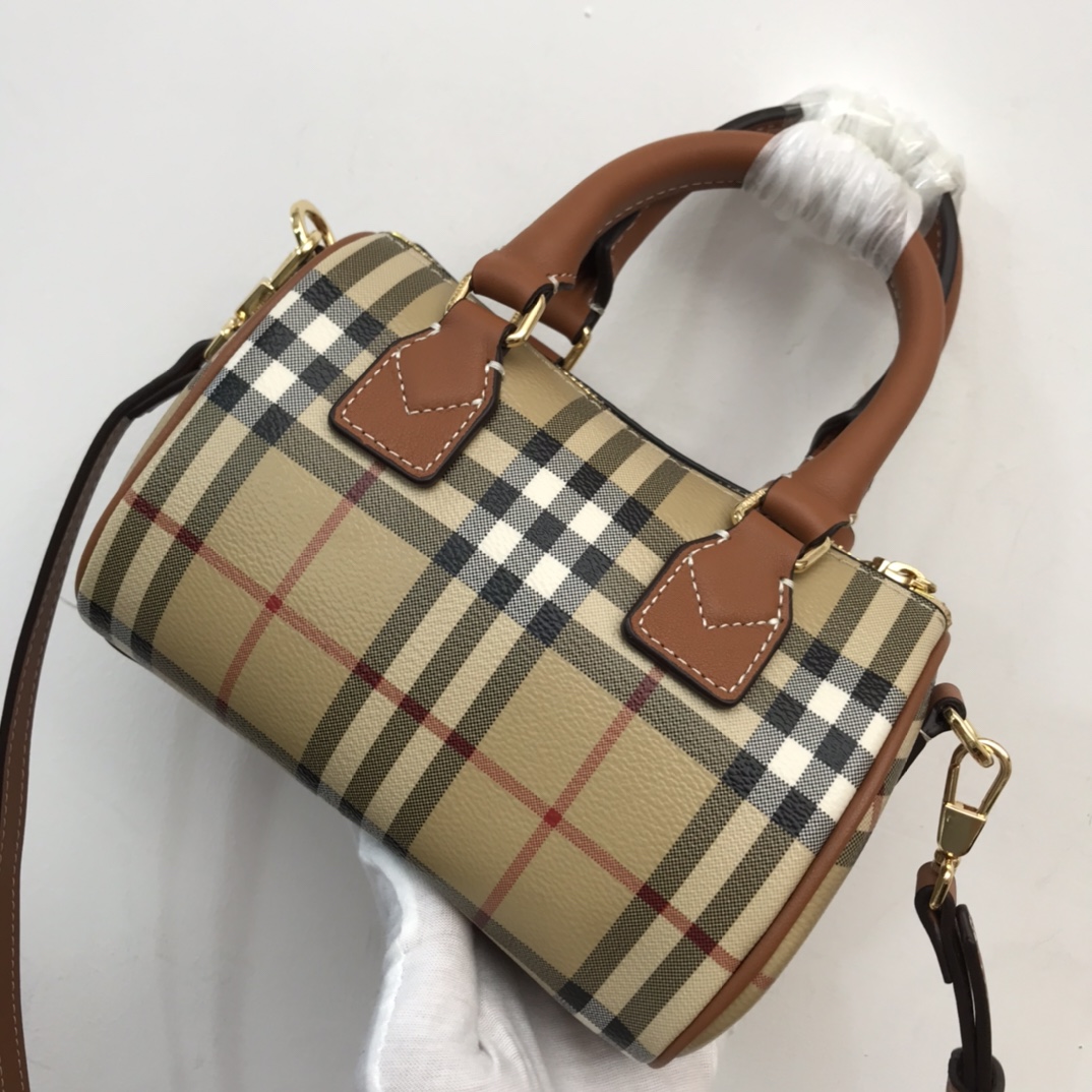 Burberry Check Mini Bowling Bag - DopestKickz
