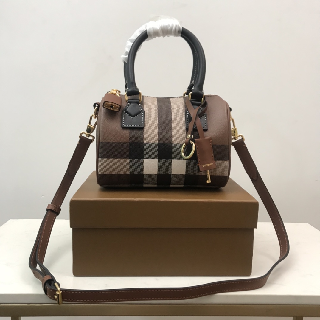 Burberry Check Mini Bowling Bag - DopestKickz
