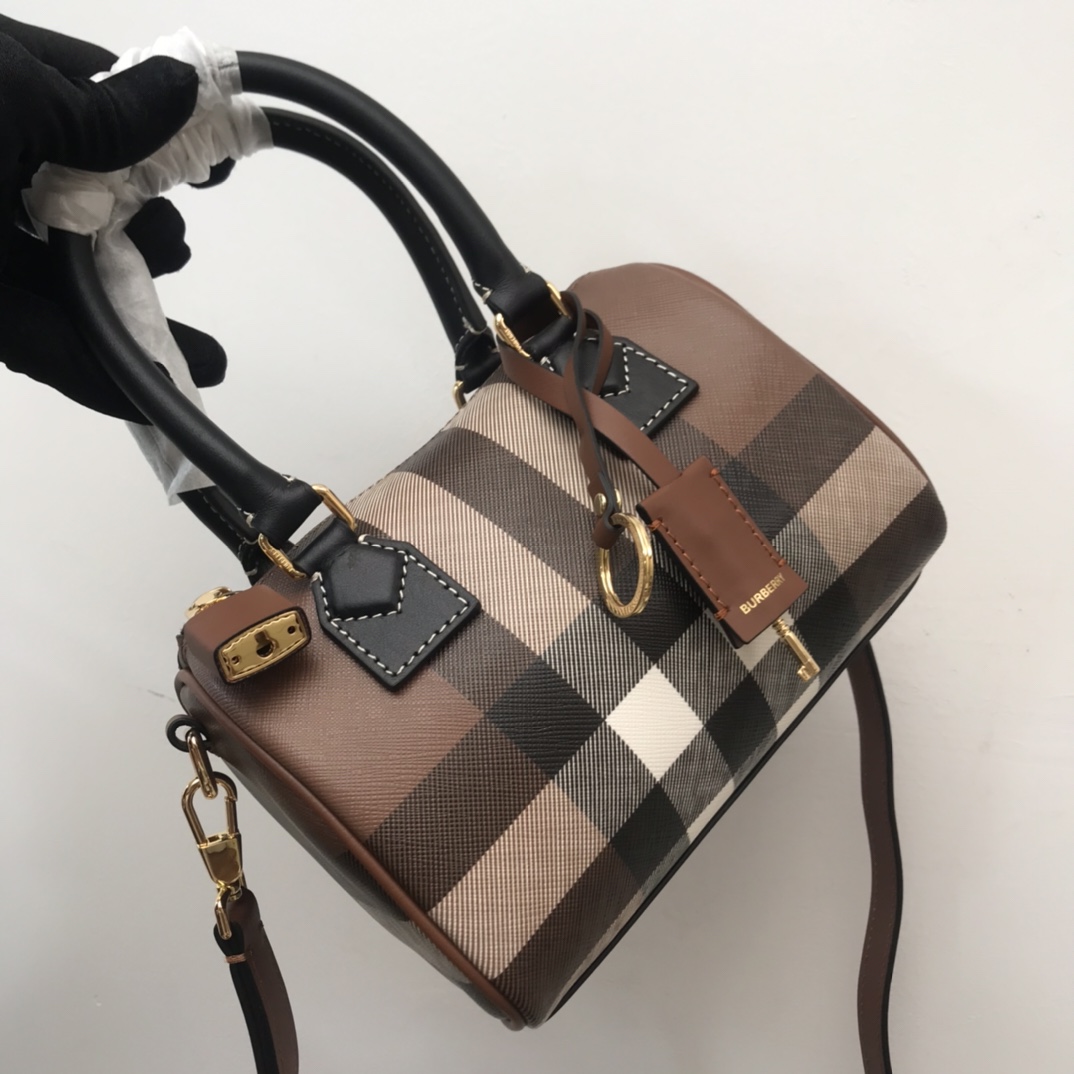 Burberry Check Mini Bowling Bag - DopestKickz