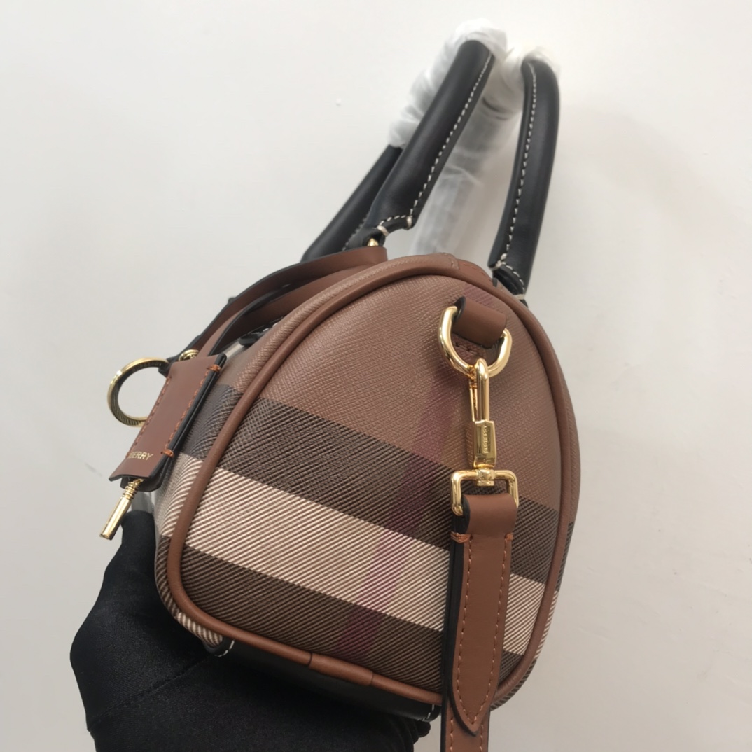 Burberry Check Mini Bowling Bag - DopestKickz