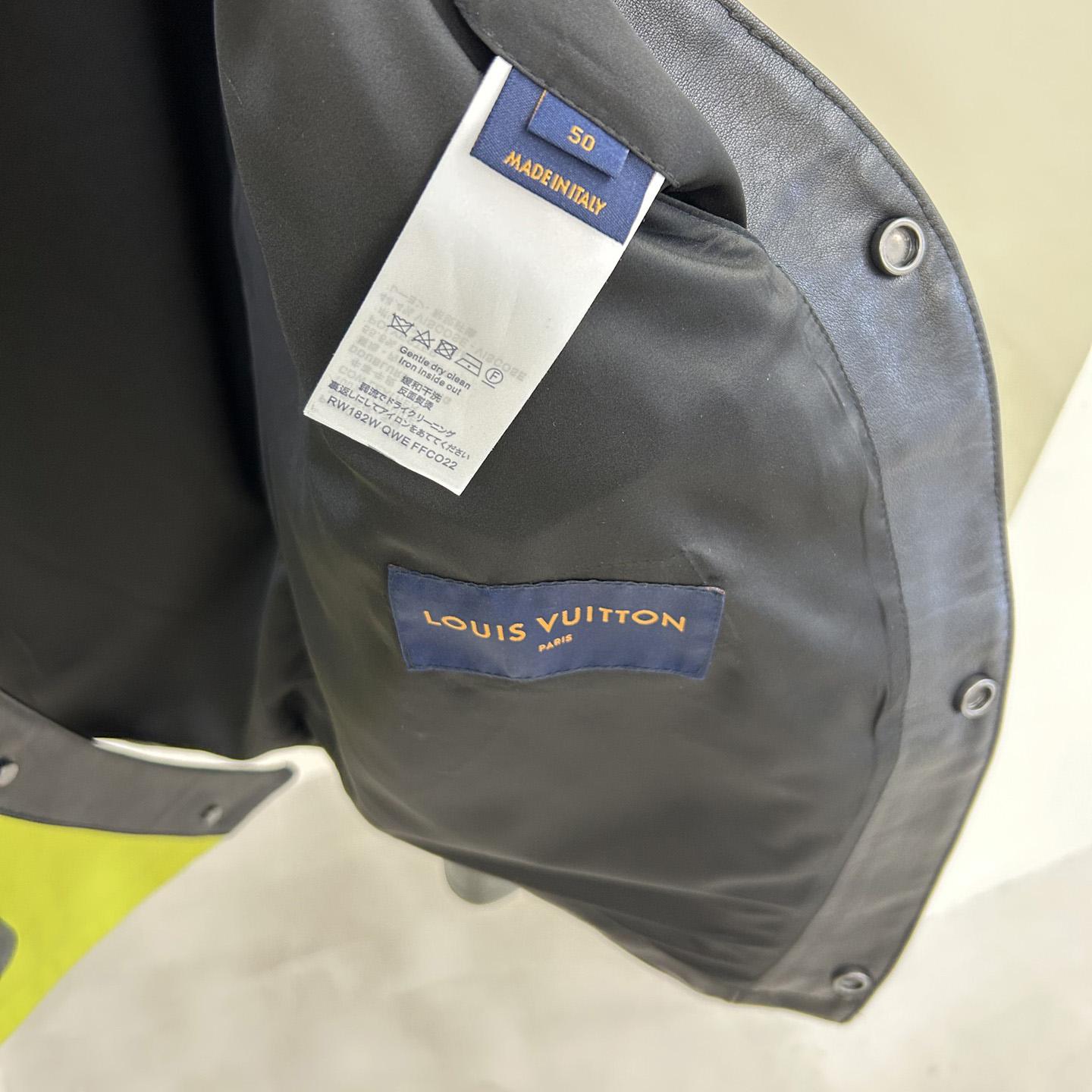 Louis Vuitton Distorted Motocycle Leather Jacket - DopestKickz