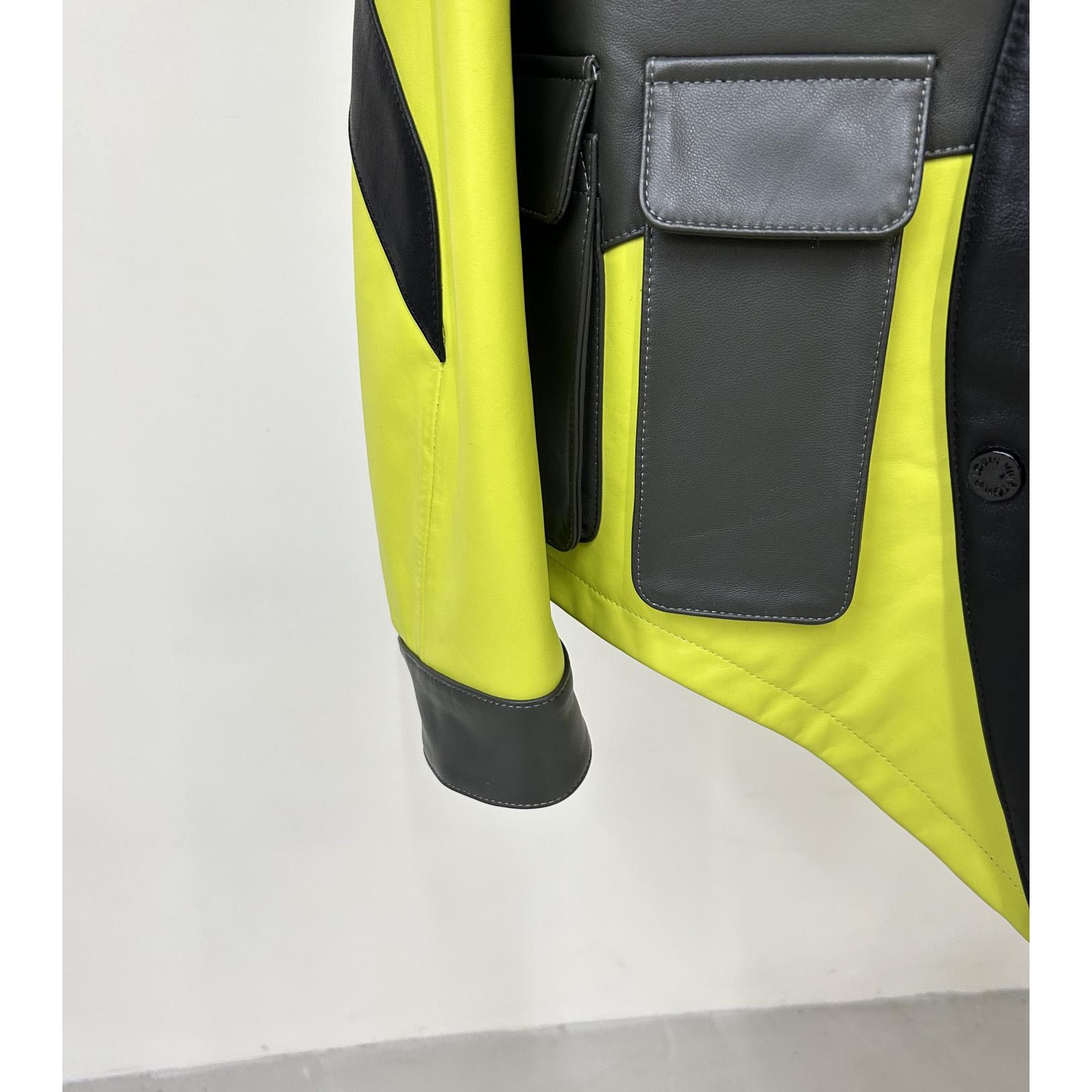 Louis Vuitton Distorted Motocycle Leather Jacket - DopestKickz