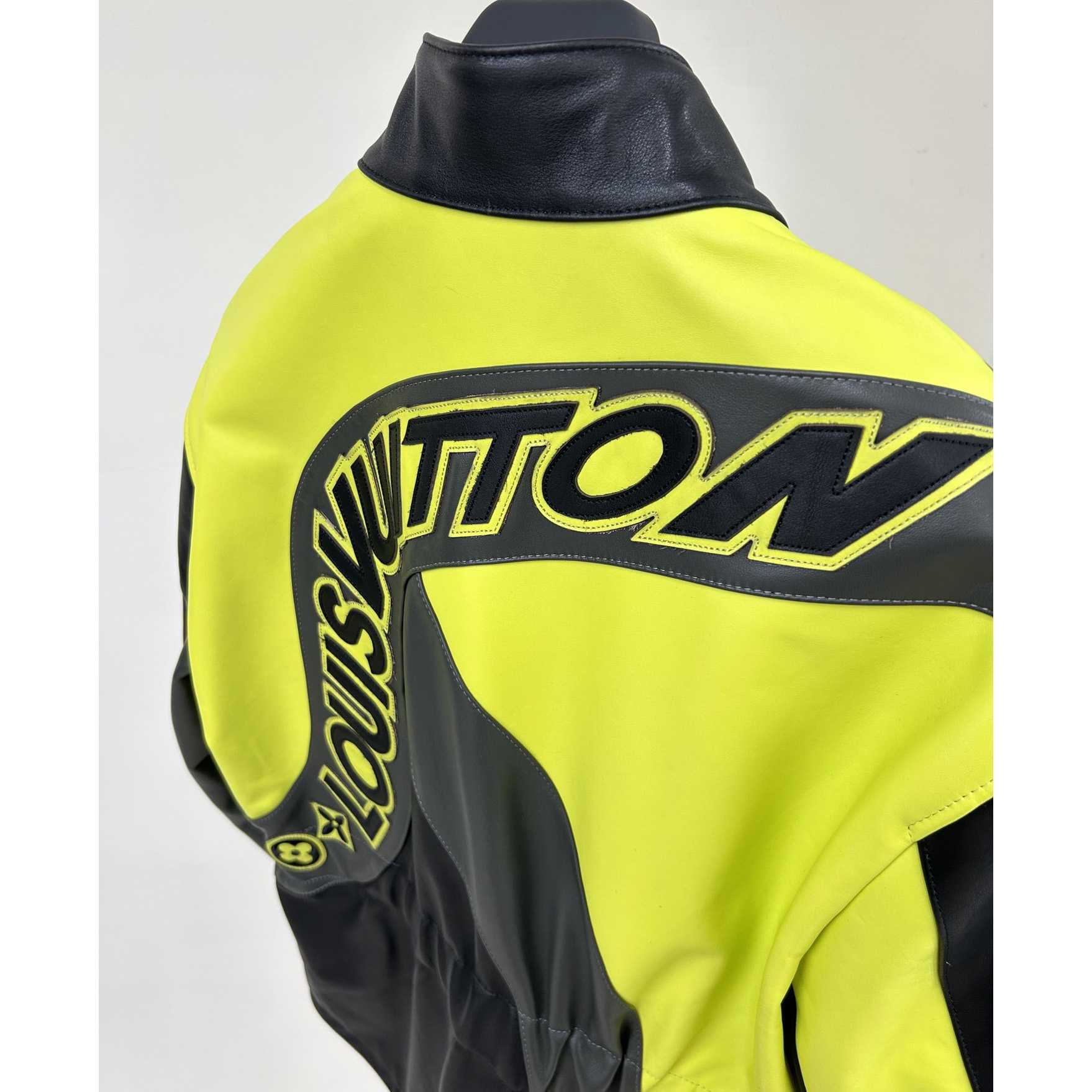 Louis Vuitton Distorted Motocycle Leather Jacket - DopestKickz