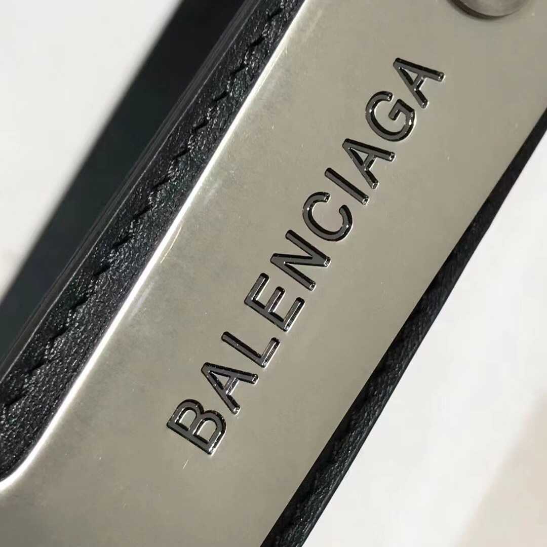 Balenciaga Bottle Opener D Ring Belt In Black - DopestKickz
