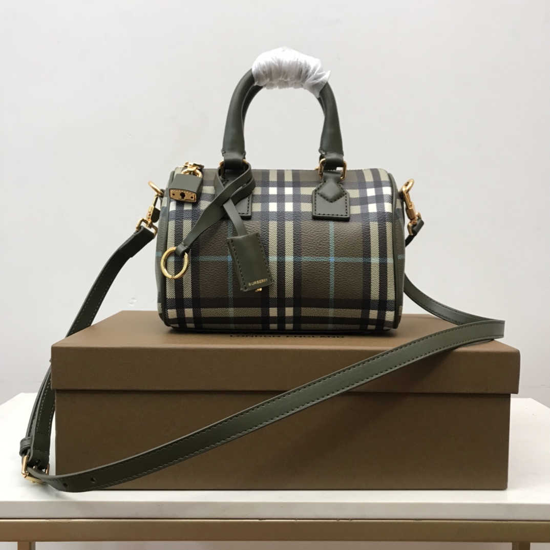 Burberry Check Mini Bowling Bag - DopestKickz