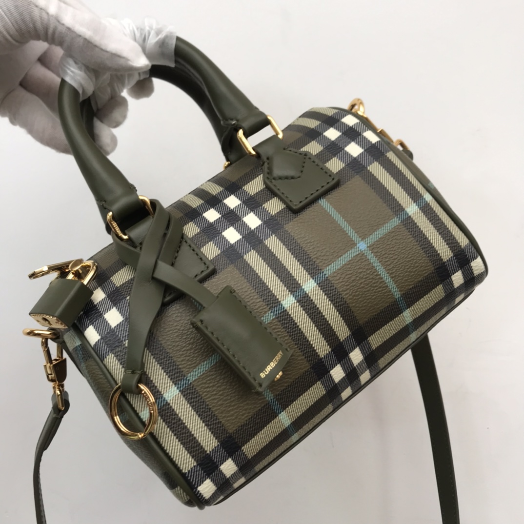 Burberry Check Mini Bowling Bag - DopestKickz