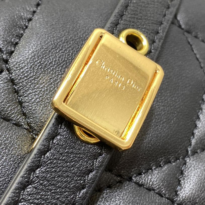 Dior Caro Colle Noire Clutch With Chain - DopestKickz