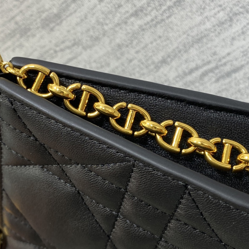 Dior Caro Colle Noire Clutch With Chain - DopestKickz