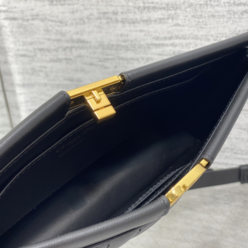 Dior Caro Colle Noire Clutch With Chain - DopestKickz