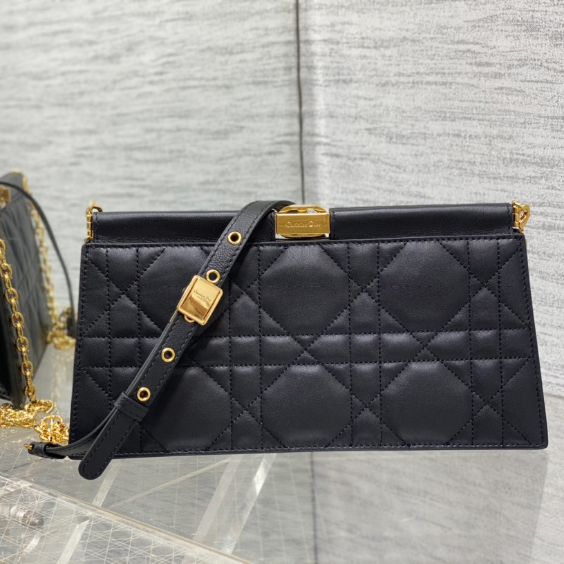 Dior Caro Colle Noire Clutch With Chain - DopestKickz