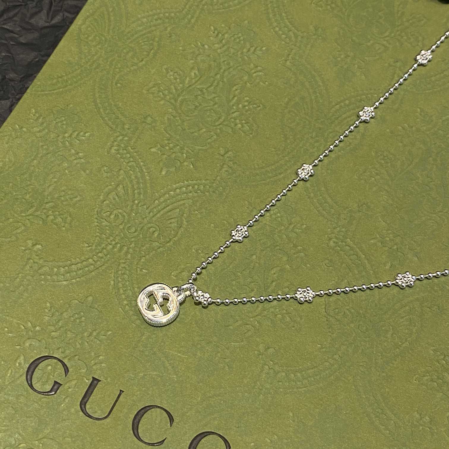 Gucci Interlocking G Necklace In Silver - DopestKickz
