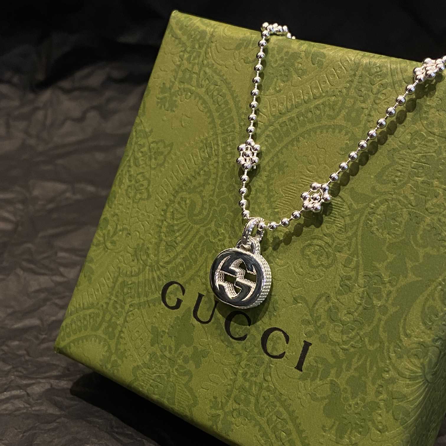 Gucci Interlocking G Necklace In Silver - DopestKickz