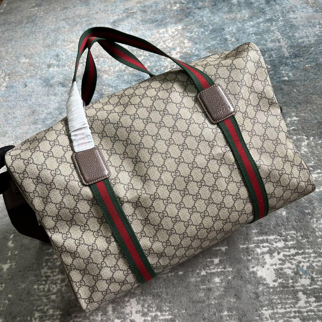Gucci Maxi Duffle Bag With Web(45.5x 29x 27cm) - DopestKickz