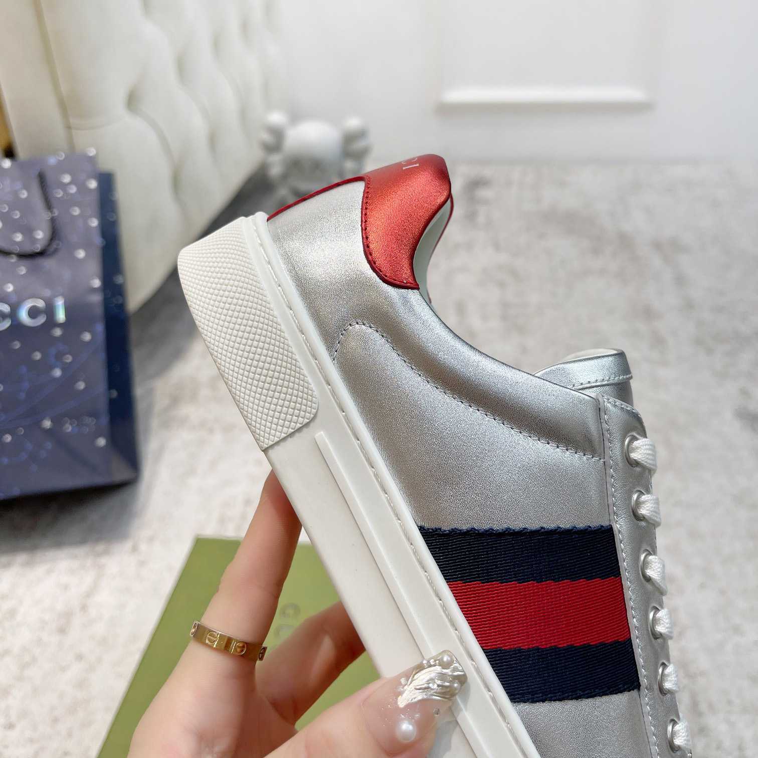 Gucci Ace Sneaker With Web - DopestKickz