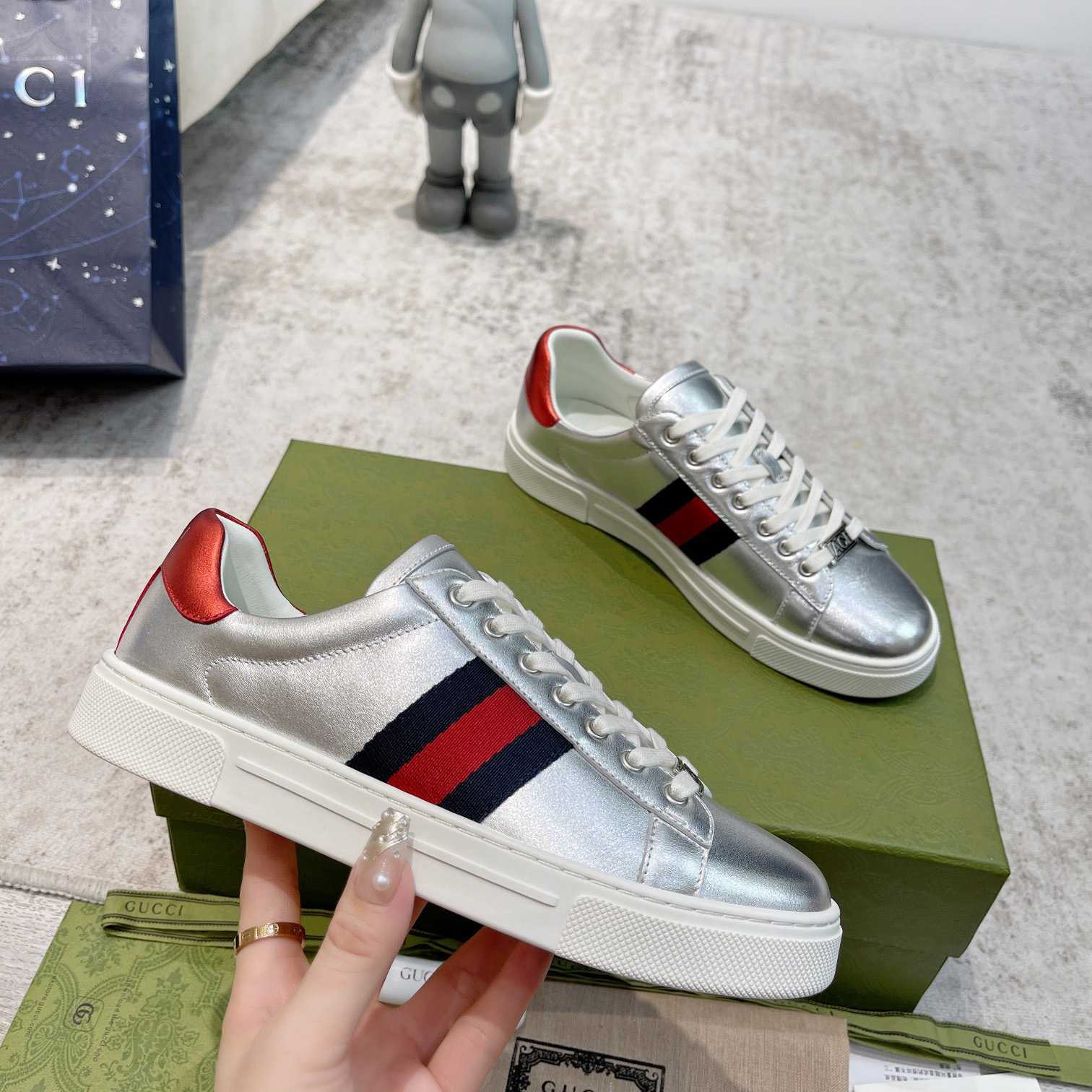 Gucci Ace Sneaker With Web - DopestKickz