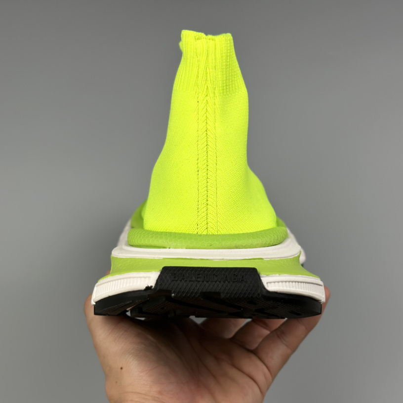 Balenciaga 3XL Sock Recycled Knit Sneaker In Neon Yellow - DopestKickz