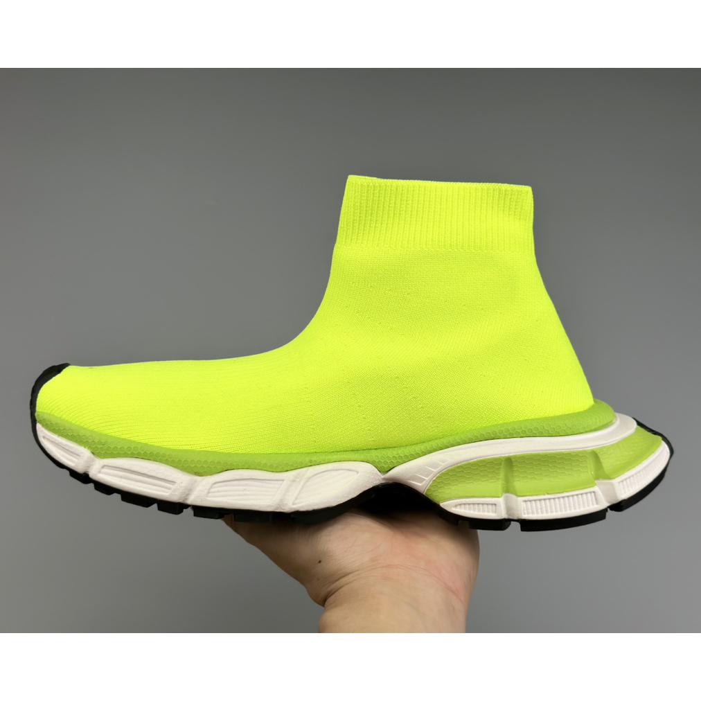 Balenciaga 3XL Sock Recycled Knit Sneaker In Neon Yellow - DopestKickz