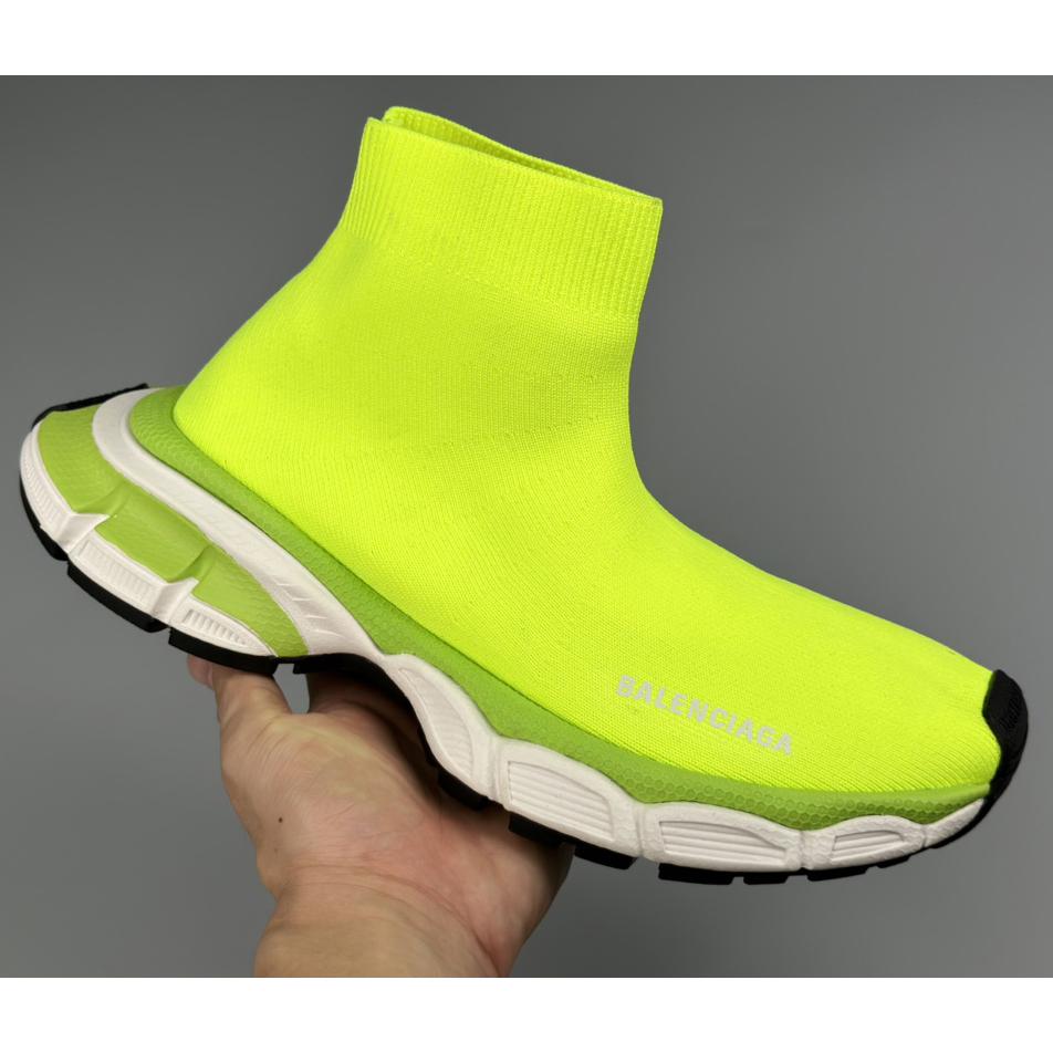 Balenciaga 3XL Sock Recycled Knit Sneaker In Neon Yellow - DopestKickz