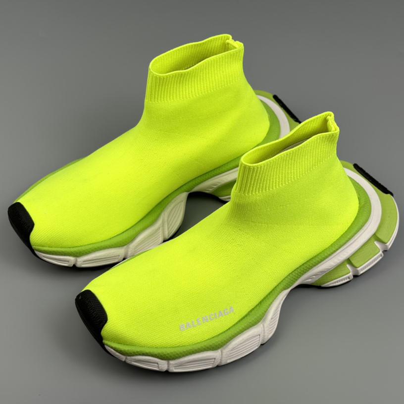 Balenciaga 3XL Sock Recycled Knit Sneaker In Neon Yellow - DopestKickz