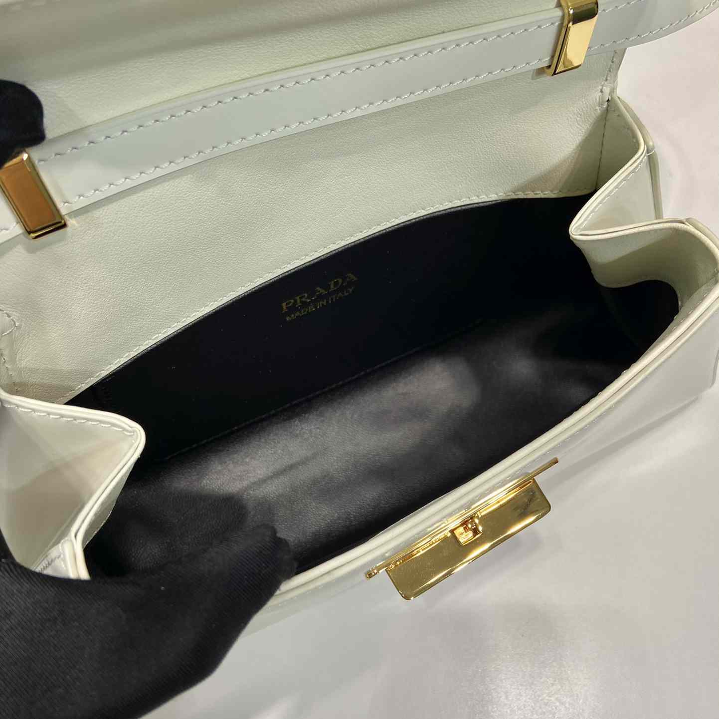 Prada Medium Brushed Leather Handbag - DopestKickz