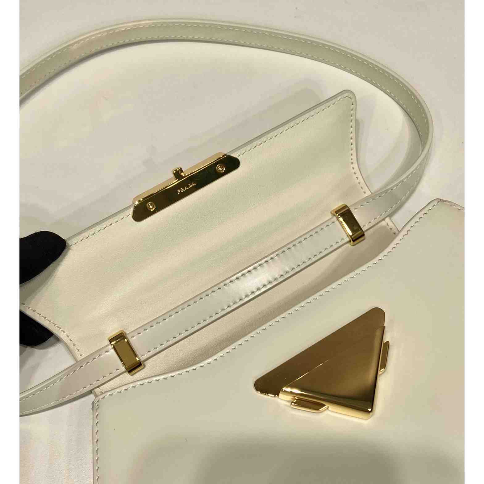 Prada Medium Brushed Leather Handbag - DopestKickz