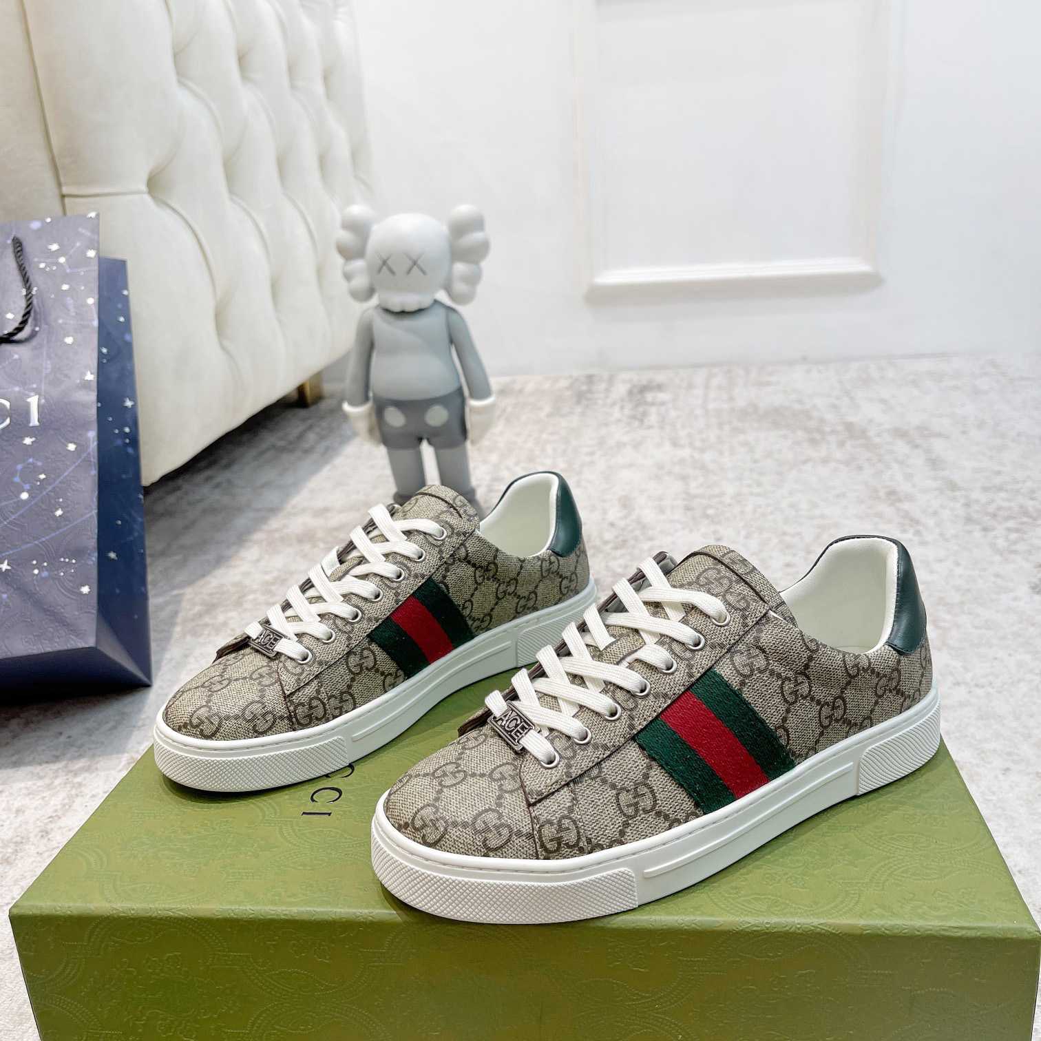Gucci Ace Sneaker With Web - DopestKickz