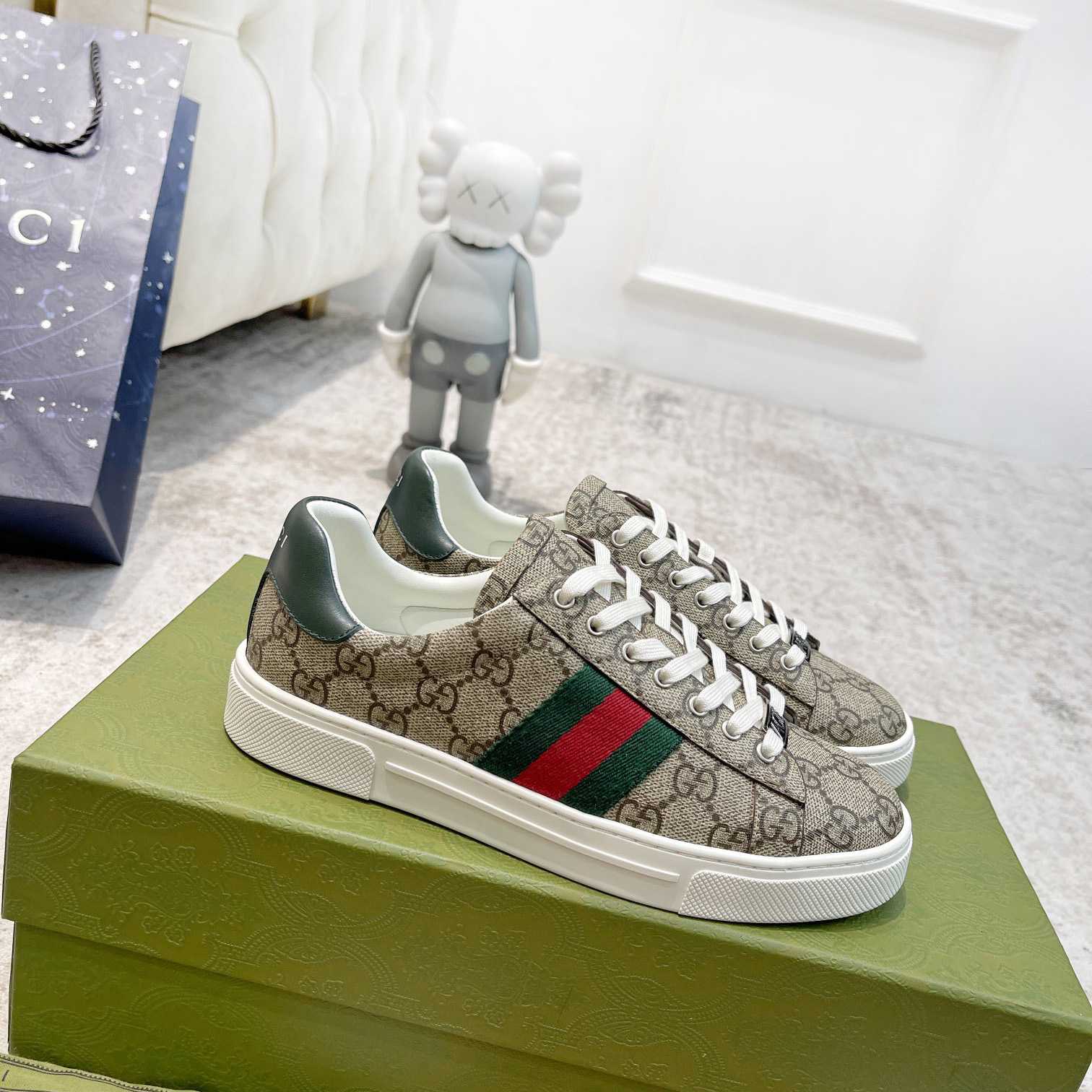 Gucci Ace Sneaker With Web - DopestKickz
