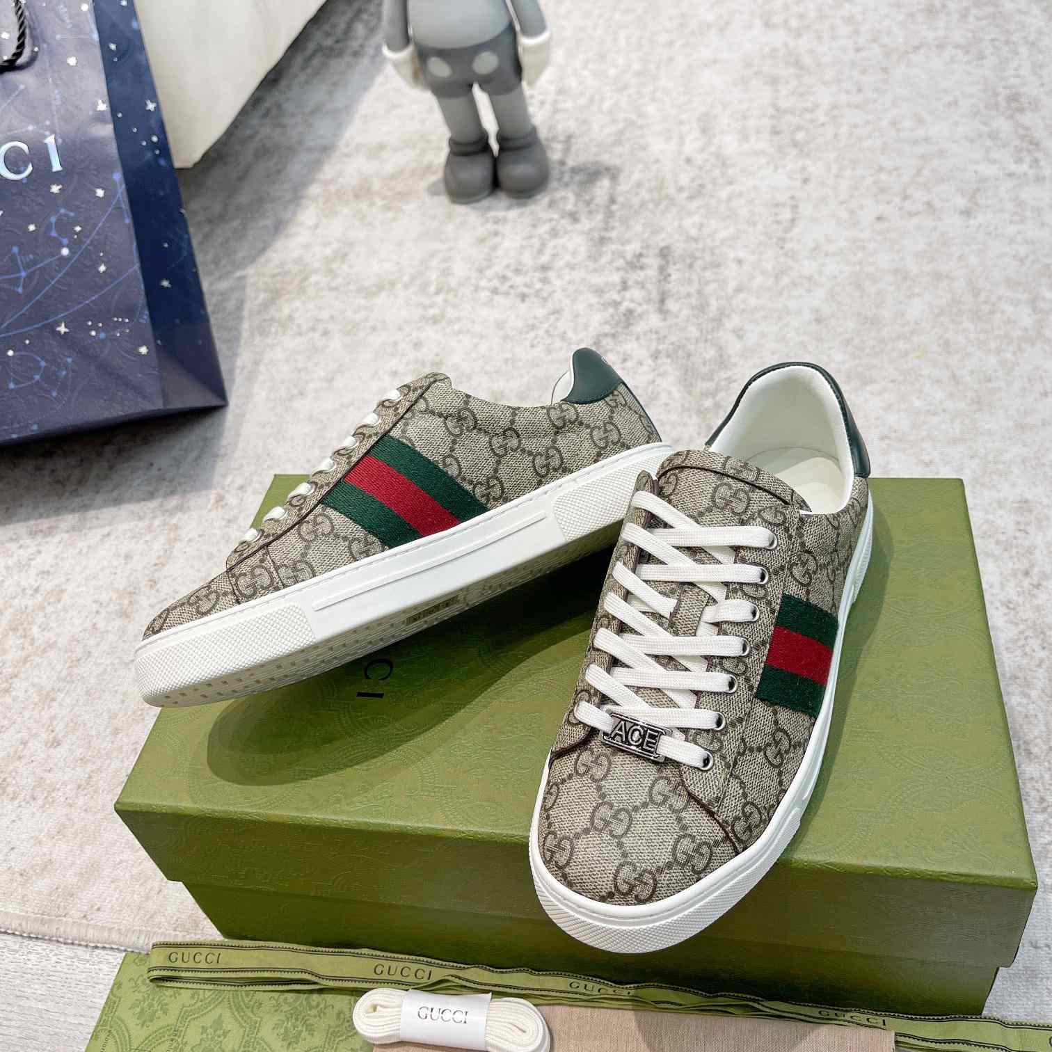 Gucci Ace Sneaker With Web - DopestKickz