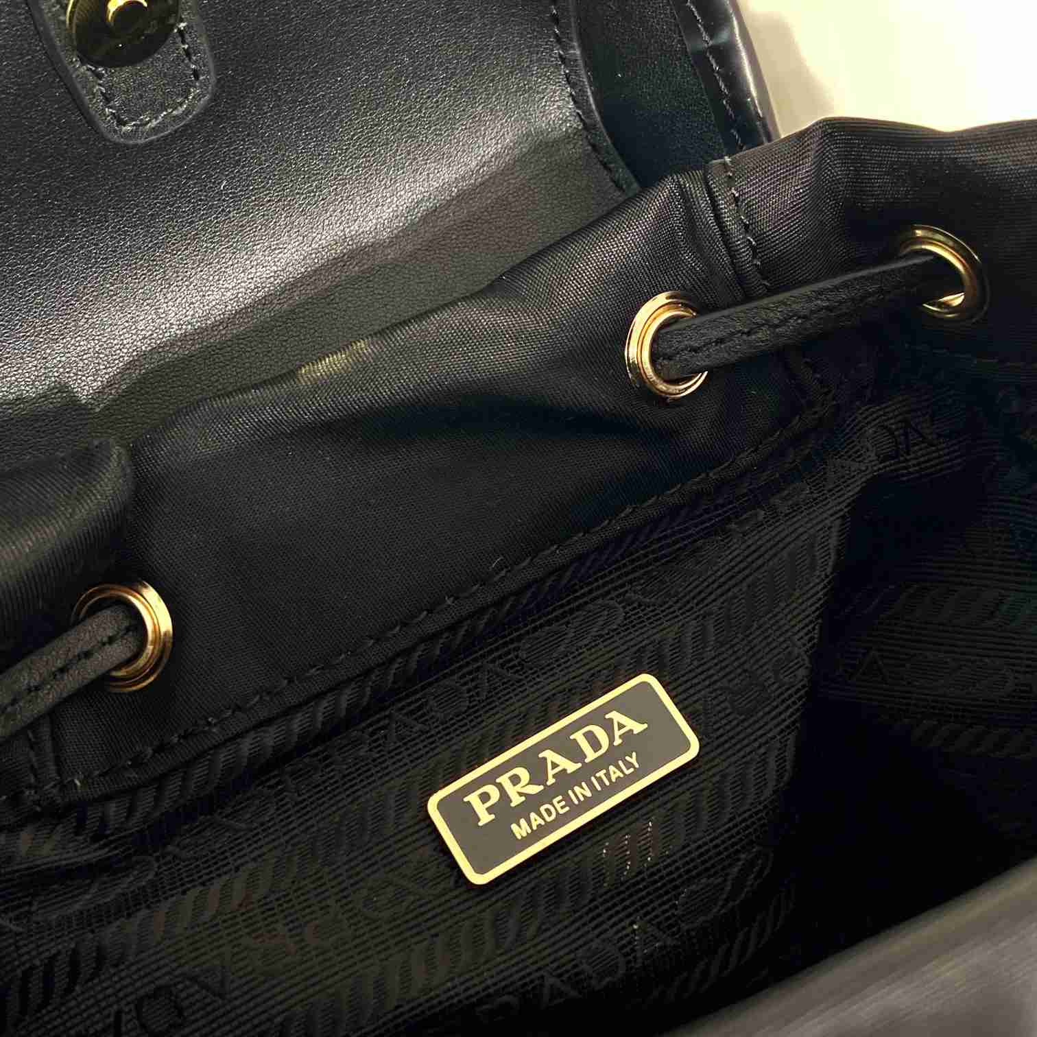 Prada Small Re-Nylon And Brushed Leather Backpack - DopestKickz