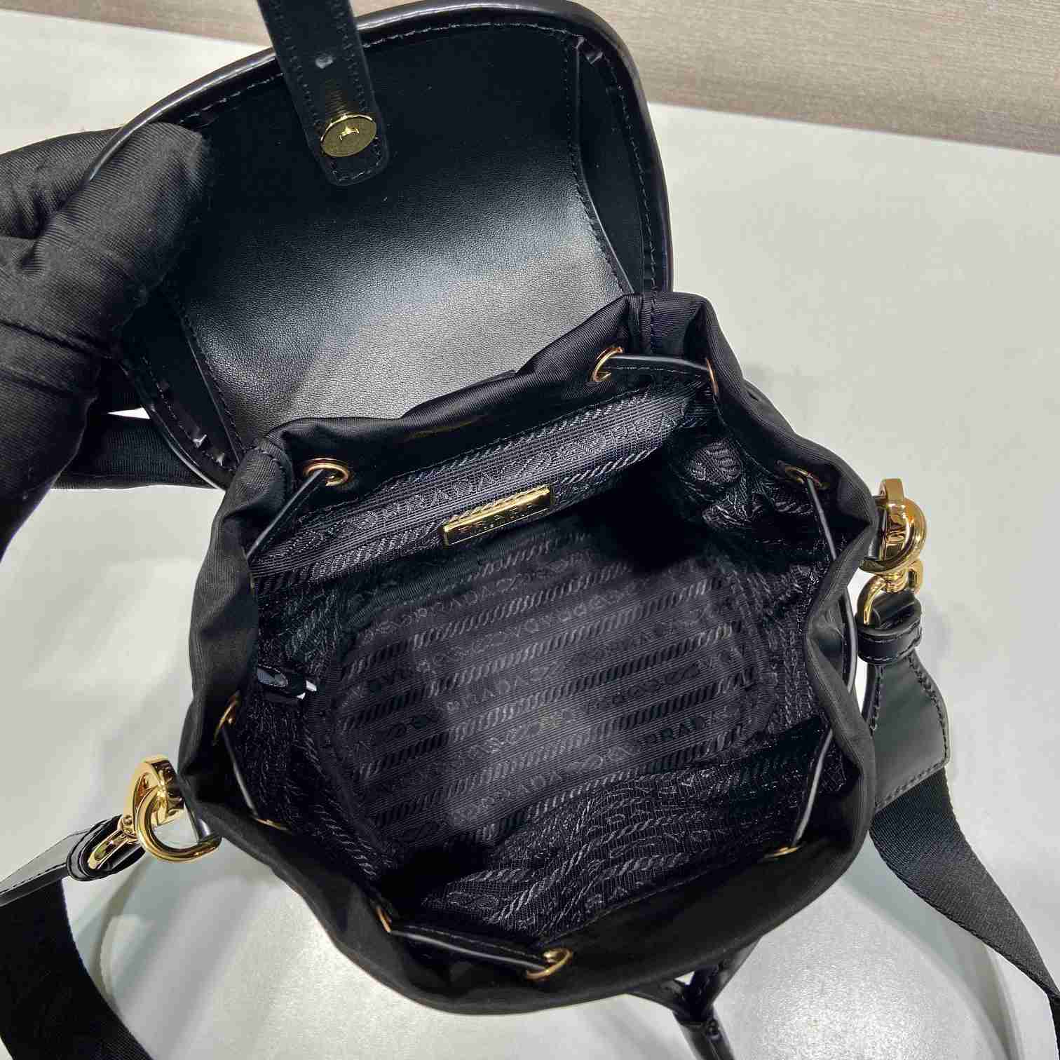 Prada Small Re-Nylon And Brushed Leather Backpack - DopestKickz